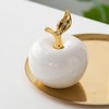 Alipis Ceramic Apple Ornament Statue Crafts Apple Desktop Ornament Small