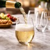 Oojami 40 Pack 12 Ounce Stemless Unbreakable Crystal Clear Plastic