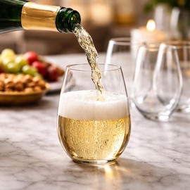 Oojami 40 Pack 12 Ounce Stemless Unbreakable Crystal Clear Plastic Wine Glasses (12 Ounces)