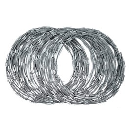 Bobco Metals Steel CBT-65 Razor Wire for Wire Fencing - Galvanized Steel-Wire Alternative to Barbed Wires and Concertina - 50 feet per roll (2 Unit)