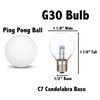 Novelty Lights 25 Pack G30 Glass LED Globe Bulbs, String