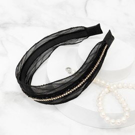 Burnaby see-through mesh cubic hair band / 버나비 시스루 메쉬 큐빅 헤어밴드