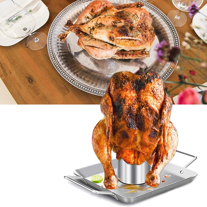 Beer Chicken Roaster Stand Stainless Steel Chicken Holder Barbecue Rack