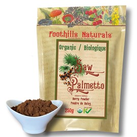 Foothills Naturals Saw Palmetto Berry Powder Organic- 250g Pound Prostate Health 120+ Servings