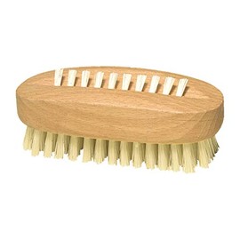 Redecker Natural Pig Bristle Nail Brush with Waxed Beechwood Handle, 3-3/4-Inches