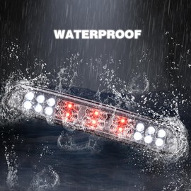 ALLGOOD LED Bar 3rd Third Brake Light, Compatible with Ford F250 F350 F450 F550 Super Duty 1999-2016/Fit Ford Ranger 1995-2003, High Mount Rear Stop Light Cargo Lamp, Clear Lens Clear Housing