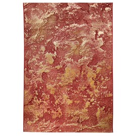 Liora Manne Marina Low Profile Durable Indoor/Outdoor Woven Rug-Contemporary, Home, Abstract, Lava Red 6'6" x 9'4"