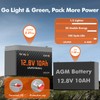 2 Pack 12V 10Ah Lithium LiFePO4 battery,Built-in 10A BMS,Lightweight Design,Up