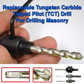 Hole Saw Arbor Extension 22" Long 3/8" Hex Male to 3/8" Hex Female Use with 3/8" Hex Arbor Hole Saw to Drill Deep Holes Extra Long Hole Saw Extension Equal Length to Two 3/8 Hex Hole Saw Extensions