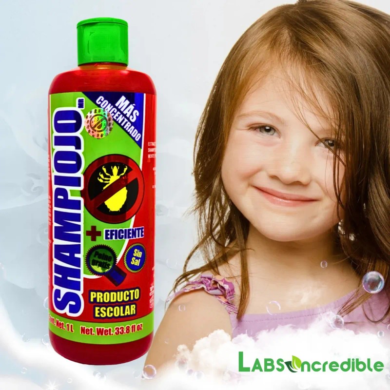 Shampoo para piojos liendres Incredible Shampiojo 1 litro con cepillo