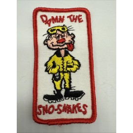 Damn The Sno Snakes Vintage Patch NOS Snowmobile Ski Funny Jacket