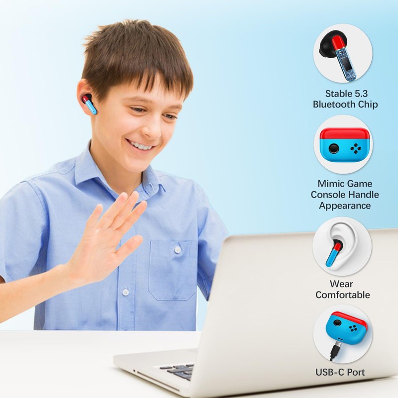 Awaiymi Earbuds Wireless Waterproof 36H Playtime Adults Kids Earbuds Bluetooth
