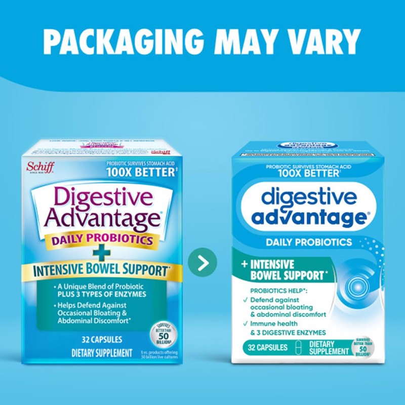 Digestive Advantage Intensive Bowel Support Probiotic Defends Against Gas &