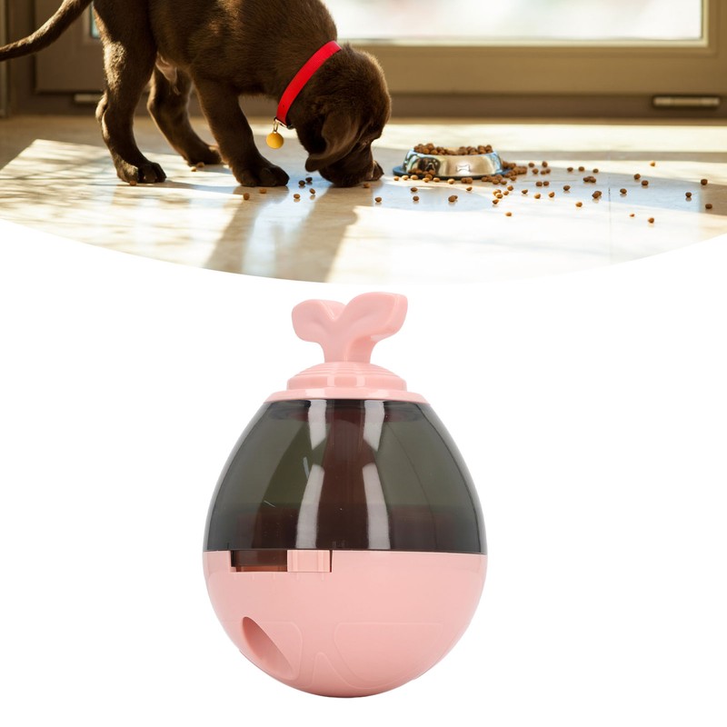 Dog Treat Dispensing Ball Increases IQ Interactive Boredom Relief Reduce