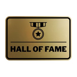 Signs ByLITA Classic Framed Hall of Fame Sign (Brushed Gold) - Small