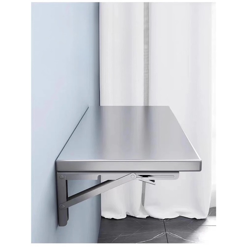 Foldable Stainless Steel Wall Mounted Shelf, Space-Saving Storage and Work