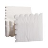 BEFORYOU 100 Pack Cocktail Napkin 2-Ply Scalloped Edged Dessert Napkins