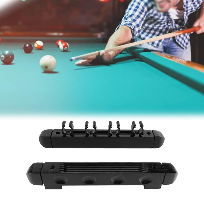 Sarini Cue Wall Rack Holds 4 Cues Black Wall-Mounted Billiard