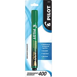 Pilot Marcador Permanente Sca400, Tinta Color Verde, Punta Cincelada, Blíster Con Una Pieza