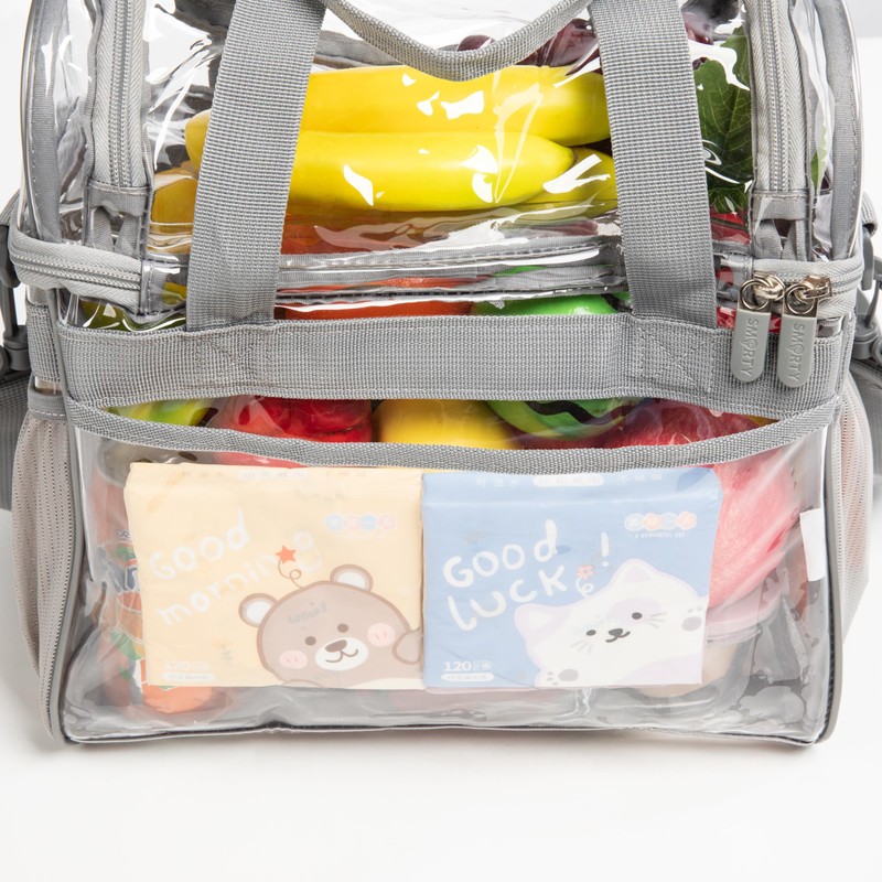 J.CARP Clear Lunch Tote Heavy Duty Stadium Bag Approved Durable