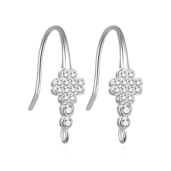 20pcs Adabele Authentic 925 Sterling Silver Fancy Earring Hook Dangle
