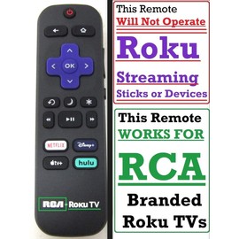 RCA Pre-Owned RCA Roku TV Remote *NOT FOR ROKU STREAMING DEVICES* 3226001058