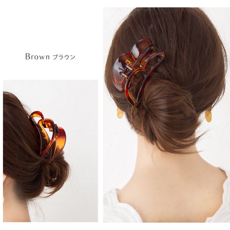 JewelVOX Hair Accessories Simple LOVE Heart Hair Claw Red Choose