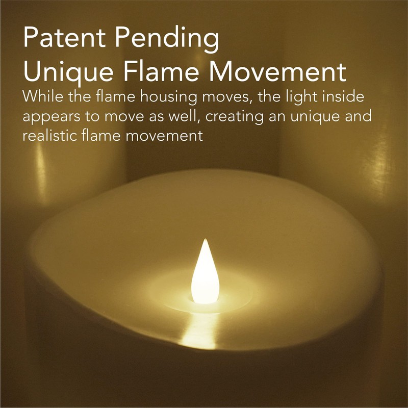 Softflame Flameless Candle - 6" x 10.5"Ivory - Flickering Moving