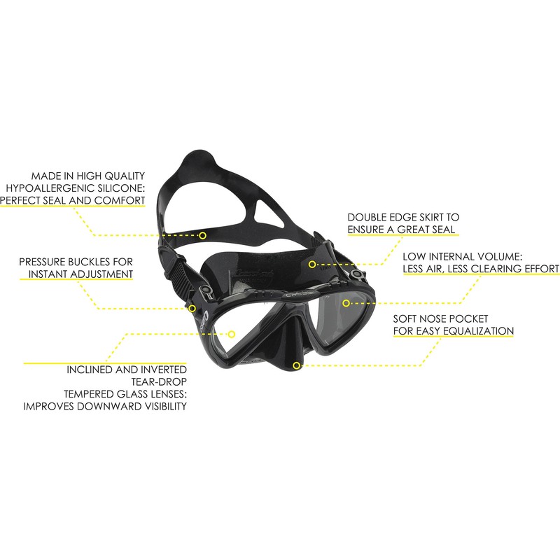 Cressi Lince, black/black