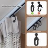36pcs Plastic Hooks for Gazebo Curtains, Black Gazebo Hooks Multi-Purpose