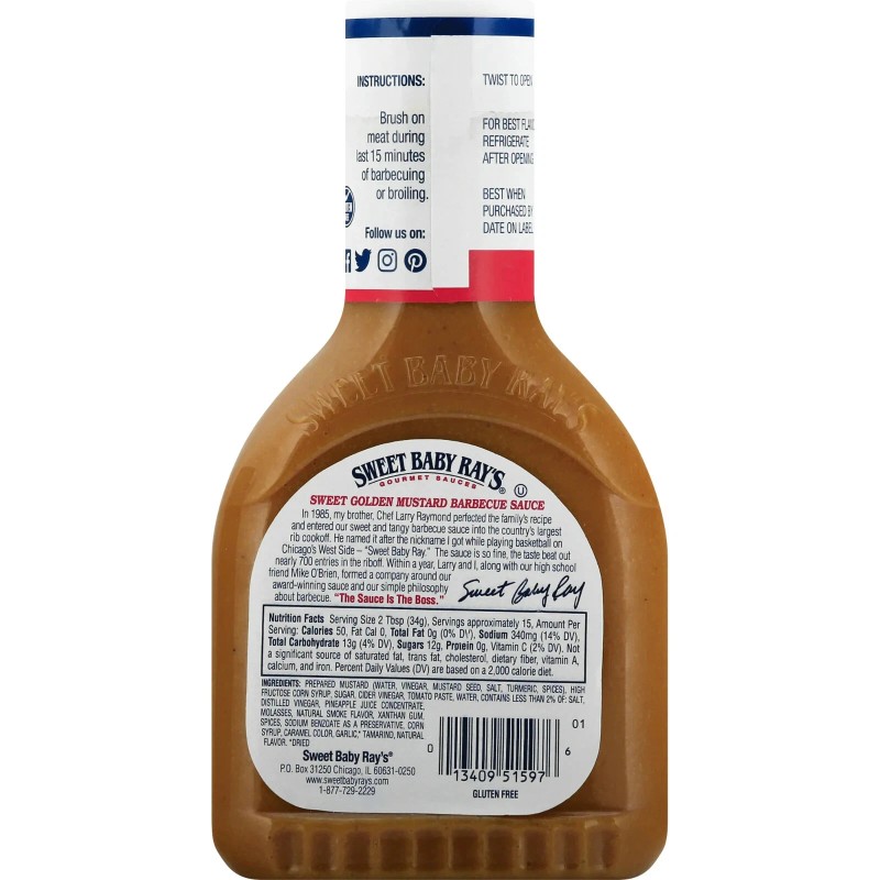 Sweet Baby Ray’s Sweet Golden Mustard BBQ Sauce - 5
