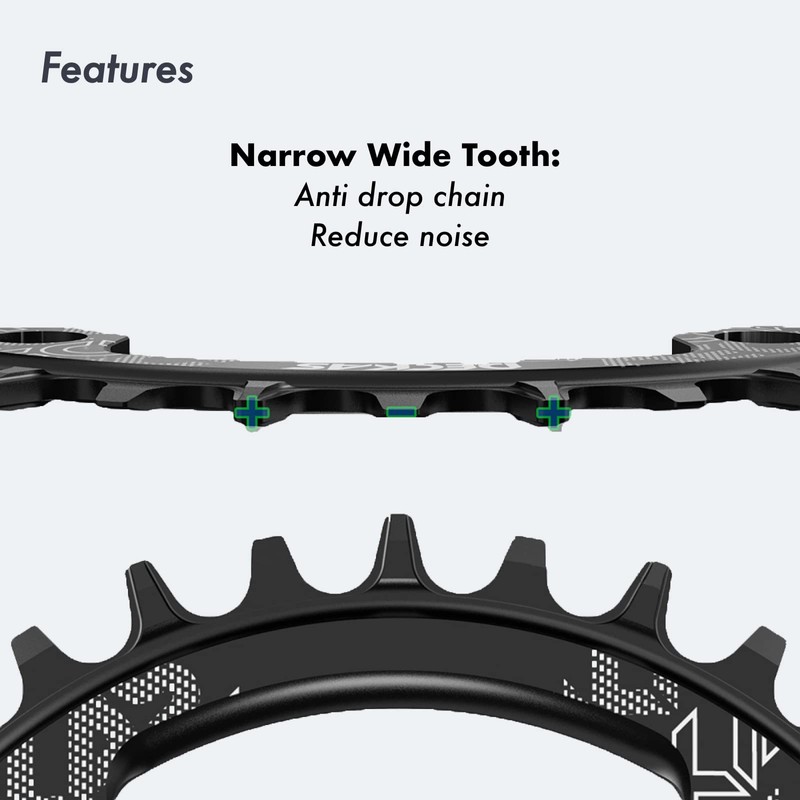 DJC Bike Chainring Direct Mount 6mm Offset Round Chainring for