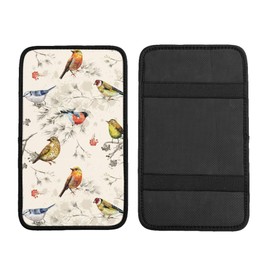 Retro Bird Universal Center Console Cover for Most Vehicle Car Armrest Seat Box Cover Protector Women Men Automotive Interior Accessories for Most Vehicle SUV