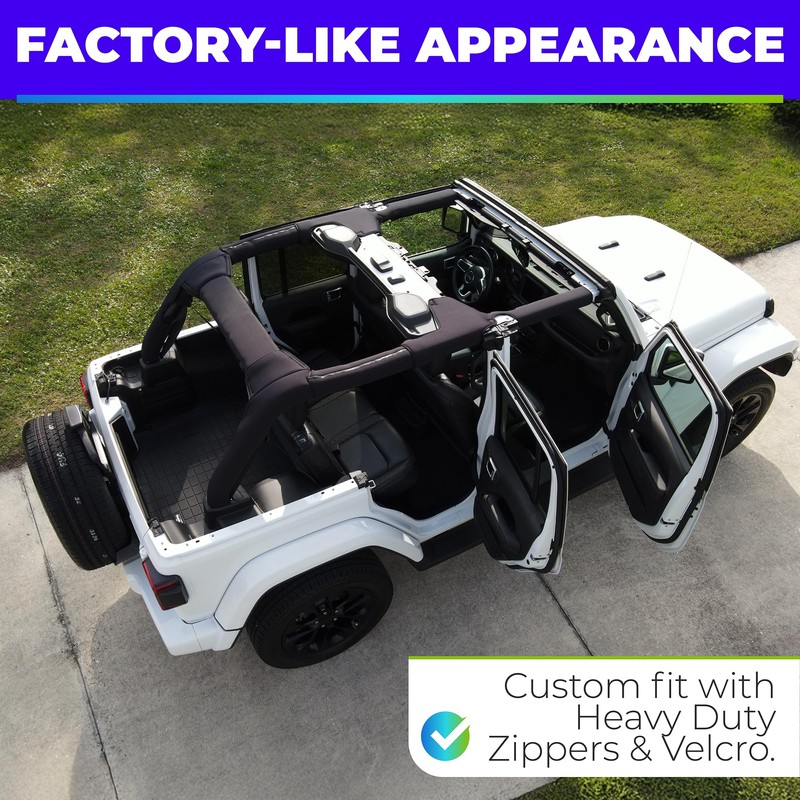 Koverz Neoprene Roll Bar Cover Padding Compatible with 2-Door Jeep