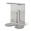 Wall-Mounted Bottle Dispenser Holder Bracket in Brushed Nickle, Silver, and
