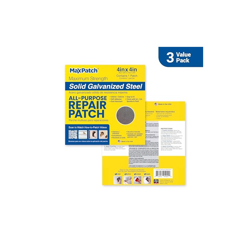 MaxPatch® 4 in. x 4 in. Self-Adhesive Surface Repair Patch,