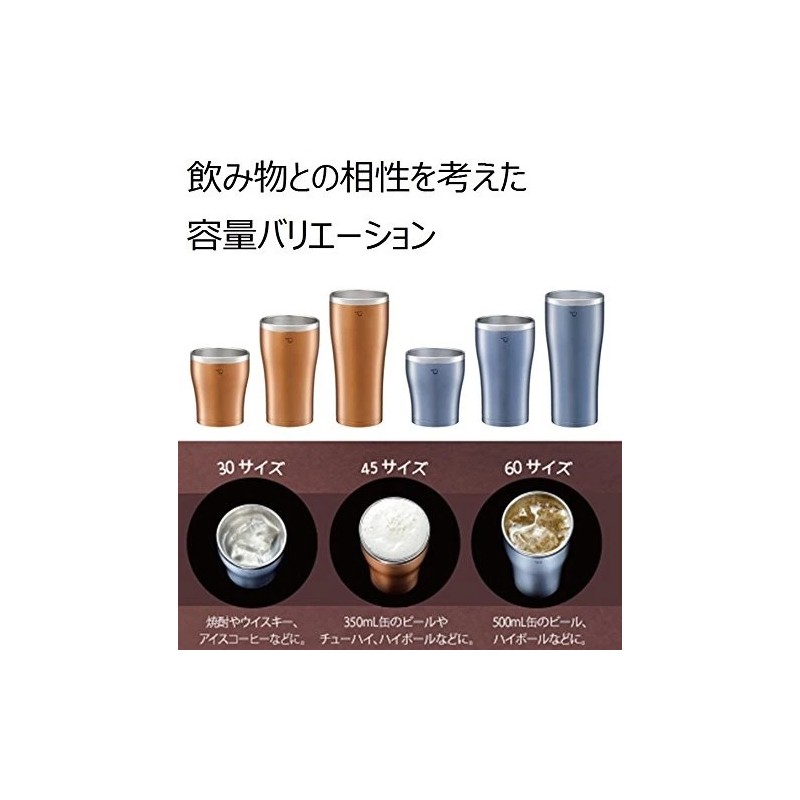ZOJIRUSHI Thermos Stainless Steel Tongue Blur Mug 450ml Clear Copper