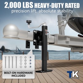 TOWKING 2000 lbs 10in Lift Compact Boat Trailer Jack,Bolt on Jack Stand