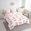 7 Pieces Western Cowgirl Comforter Set Full,Pink Bowknot Cowgirl Boots