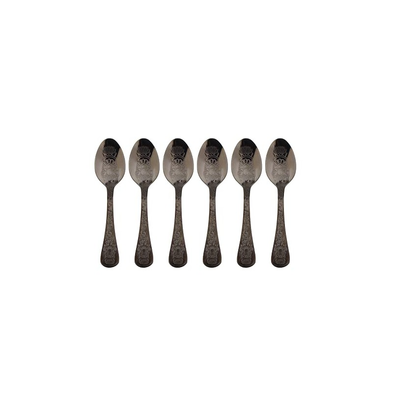 Coffee Culture Tea Spoon, Set of 6, Black