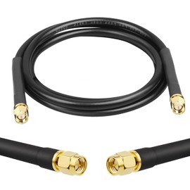 MOOKEERF SMA Male to SMA Male Coaxial Cable 50 ohm KMR240 Coax Cable Ultra Low Loss Antenna Extension Cable with SMA Connector for 3G/4G/5G/LTE Network Equipment, GPS, RF Radio to Antenna (4FT)