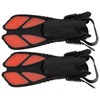 1 Pair Adjustable Snorkeling Fins TPR Open Heel Long Diving