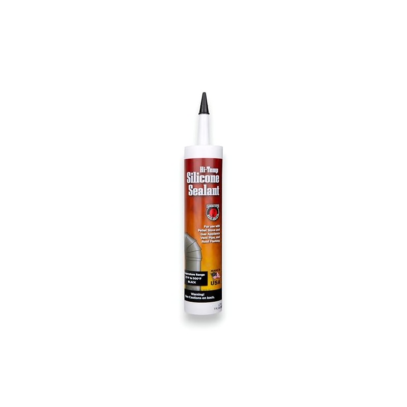 Meeco's Red Devil 601B Black High-Temperature Silicone Sealant for Pellet