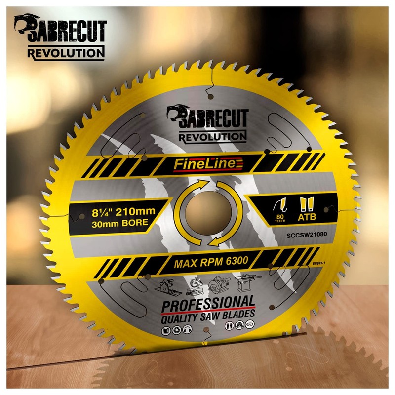 1 x SCCSW21080 SabreCut 210mm 80T x 30mm Bore Fineline