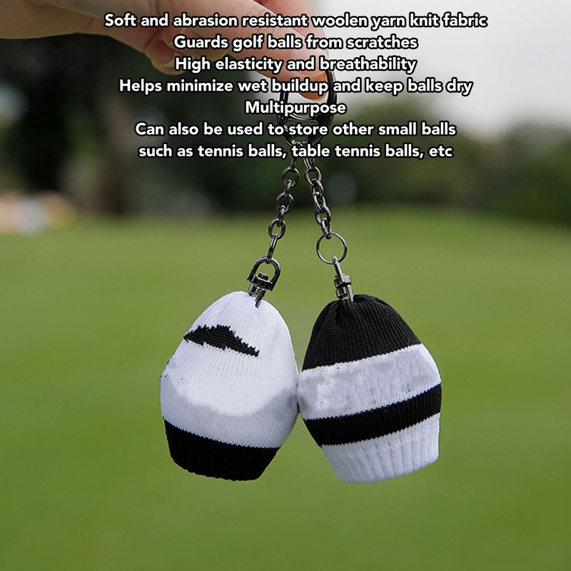 Golf Ball Cover Soft Elastic Breathable Portable Stylish Knitted Small