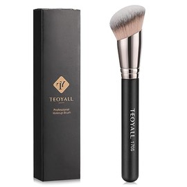 TEOYALL Brocha Angular para Contorno de Base, Brocha Kabuki Sintética para Ocultar Mezcla Ajuste Pulido Con Líquido, Crema y Polvo Cosmético (170S)