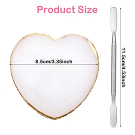 Bewudy 2 Pcs Nail Art Palette, Nail Polish Palette with Spatula Nail Art Painting Mixed Color Palettes