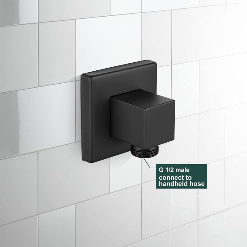 Gold Wall Outlet Elbow, G1/2 Inch Handheld Shower Hose Connector
