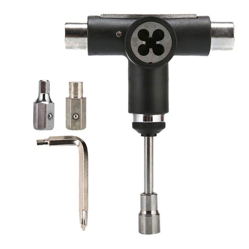VORCOOL All-In-One Multifunctional Portable T-tool Skate Tools Set Skateboard Tool