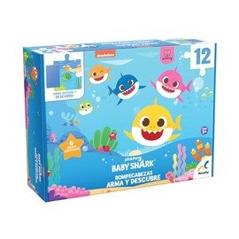 Novelty Corp Rompecabezas Infantil Arma Y DESCUBRE 12 Piezas BABYSHARK